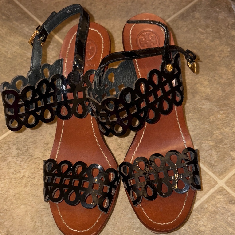 Tory Burch Black Cutout Sandals